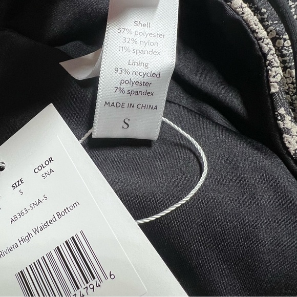 NWT Andie Swim The Riviera Bikini Bottom Textured Snakeskin Size Small S NEW - Picture 12 of 13